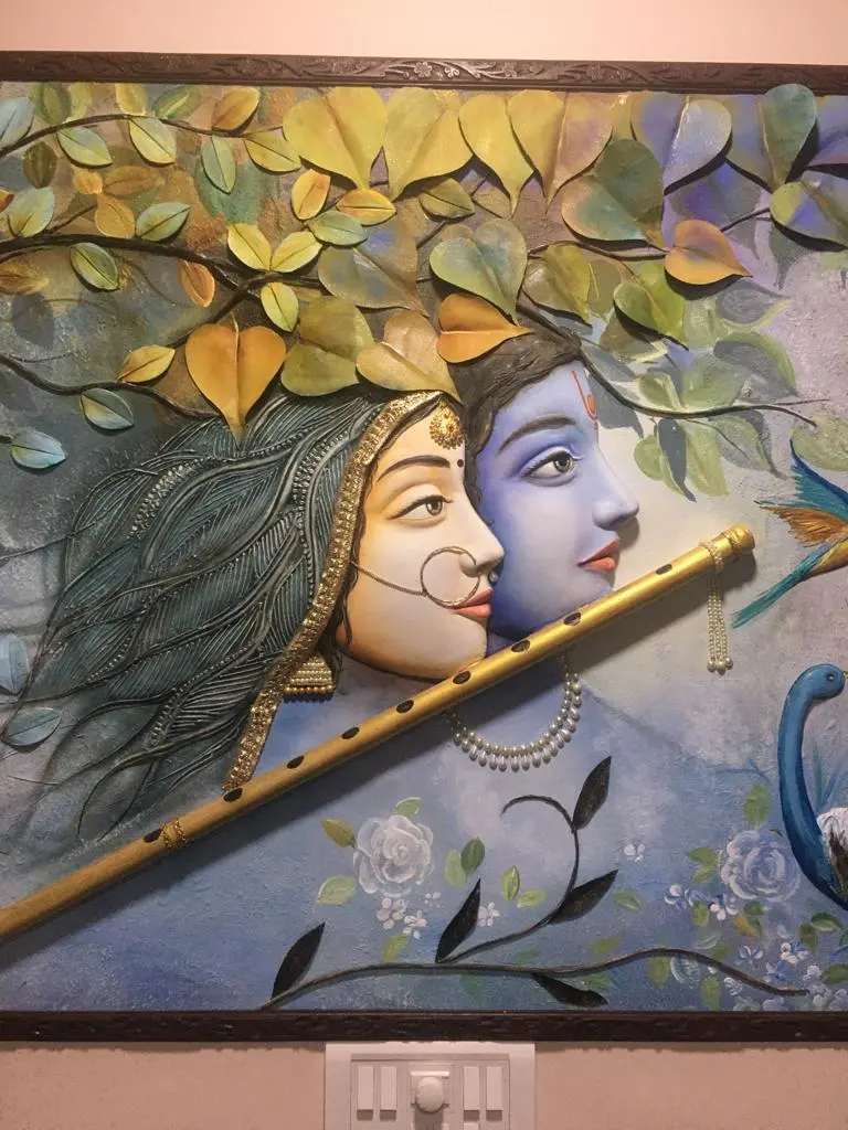 Radha Krishna Wall Art – Eternal Love