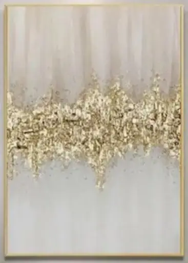 Golden Skyline Abstract Wall Art