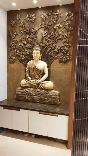 Divine Buddha Under Bodhi Tree Mural