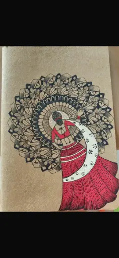 Classical Indian Dancer with Mandala Backdrop