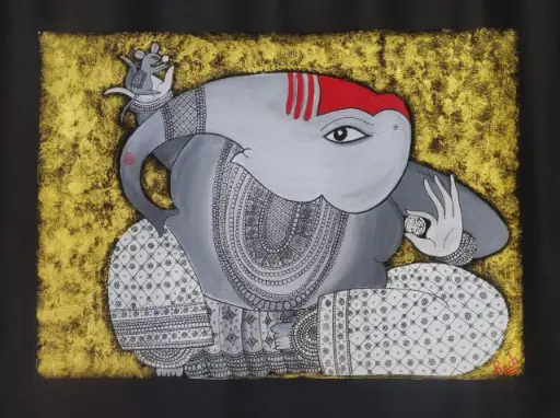 Grace in Grey: A Contemporary Ganesha